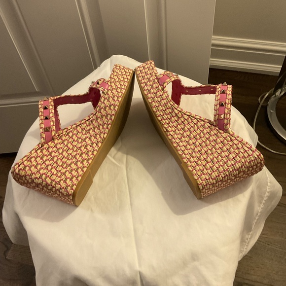 Valentino Pink and Gold Espadrilles size 41 - Picture 4 of 5
